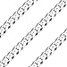 NYC Sterling Men's 5mm Solid Sterling Silver .925 Curb Link Chain Necklace, Made in Italy (26)