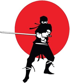 Amazon Co Jp Uyedsr 車のステッカー2pc 12 8cmx15 2cmかわいい忍者戦士ファイティングpvcカーステッカー スポーツ アウトドア