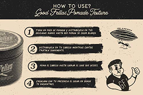 GoodFellas Pomada Texturizada para Cabello de Fijación Fuerte con Efecto Mate Texture Pomade con Base de Agua 140gr