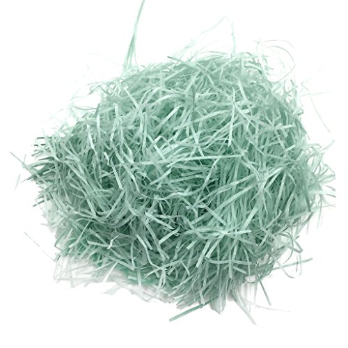 Fityle 20g Shredded Crinkle Paper Raffia Gift Box Filler Confetti for Wedding Birthday Party Baby Shower - Mint Blue