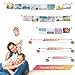 Hanging Photo Display Room Wall Decor - Sculptural Picture Frames Collage - 5 Strings with 30 Clips - 3M Self Adhesive Hooks - No Holes Drilling - 35 x 35 inch