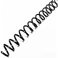 Binditek 100 Pack Plastic Spiral Binding Coils, 9mm (11/32"), 60 Sheet Capacity, 4:1 Pitch, Black, 48Loops, for Letter Size, 