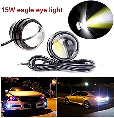 NiCarDe 2X15W Eagle Eye Lamp Daylight LED DRL Fog Daytime Running Car Light Tail Light For TOYOTA LEXUS ACURA NISSAN MITSUBISHI SUBARU MAZDA (12V, Cold White)