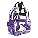DALIX Small Clear Backpack Bag in Purple