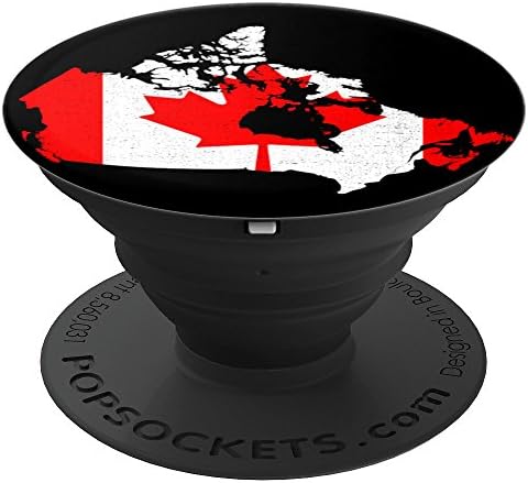 Canada Flag and Map Canadian Pride Design - PopSockets Grip and Stand for Phones and Tablets
