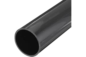 MECCANIXITY 3.5 Inch PVC Rigid Tube Round Pipe 81.4mm ID 90mm OD 500mm Dark Grey High Impact for Water Pipe, Crafts, Decoration, Cable Sleeve