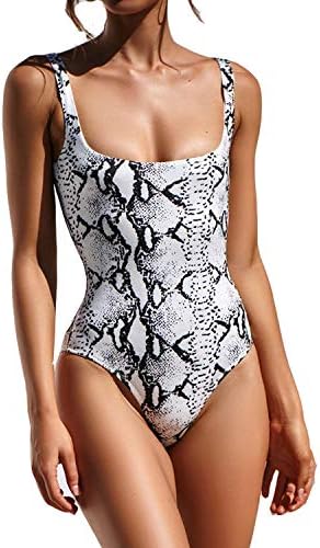One Piece Monokini Bikini Swimsuit for Women High Cut Leopard Print Bathing Suits Backless Thong Swimwear Beachwear