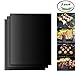 WISH4U Grill Mat Set of 3-100% Non-stick BBQ Grill & Baking Mats - FDA-Approved, PFOA Free, Reusable and Easy to Clean - Works on Gas, Charcoal, Electric Grill and More - 15.75 x 13 Inch