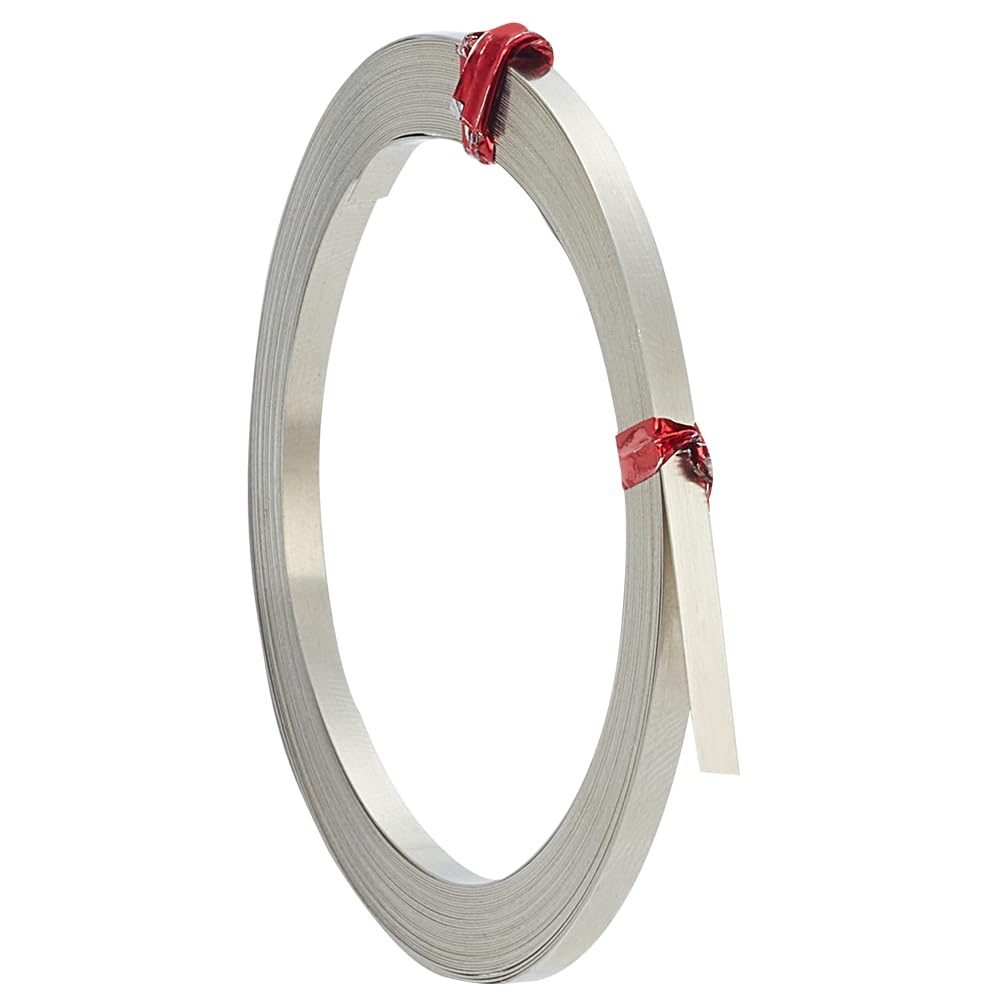 BENECREAT 19.7 Feet/6m 3mm Platinum Flat Bezel Wire, 32 Gauge/0.2mm White Copper DIY Bezel Setting Wire for Wrapping, Resin Bezel Frame, Jewelry Ring Making