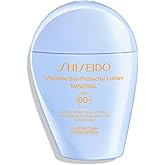 Shiseido Ultimate Sun Protector Lotion Mineral SPF 60+ - Sheer, Broad-Spectrum Sunscreen for Face & Body - Visibly Improves Fine Lines, Smoothness & Skin Tone - Fragrance Free, All Skin Types