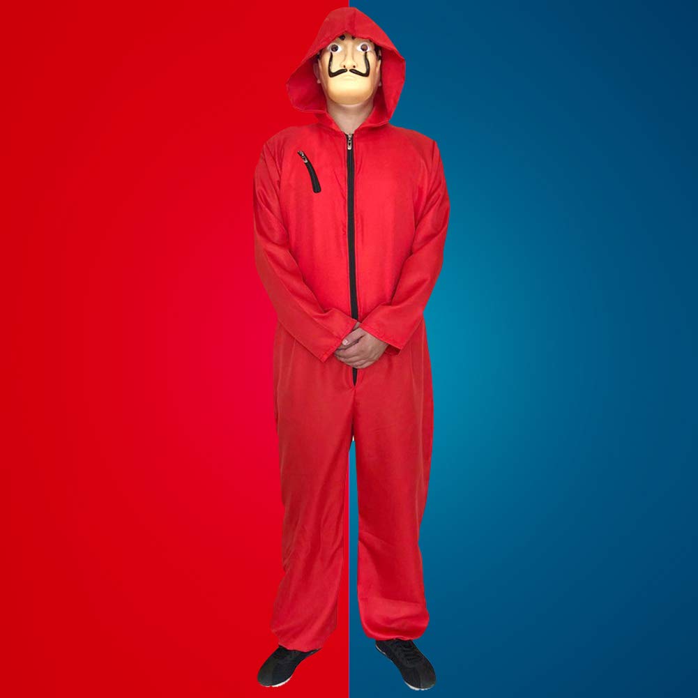 Dali Movie Costume Cosplay Costumes with Mask (M) Red