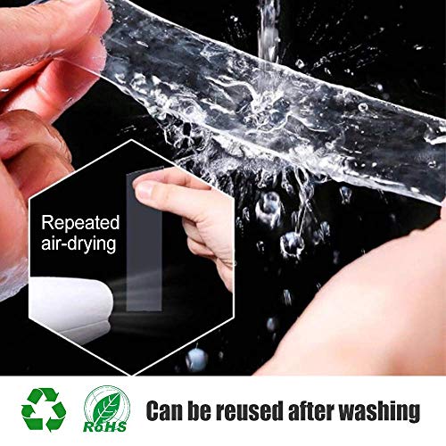 image for Feeke Reusable Tape，Traceless Transparent Gel Mat Tape Nano Washable