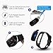 Lintelek Heart Rate Fitness Tracker Watch, Updated Activity Tracker with Multiple Sports Modes, IP67 Waterproof Touch Screen Smart Pedometer for Android and iOS Smart Phones