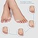 Gel Toe Separator & Stretcher Bunion Corrector Splint Kit, Relieve Pain of Hallux Valgus, Tailors Bunion and Hammer Toe, Rubber Silicon Toe Straightener Spacer Spreader Aid for Men and Women (A)