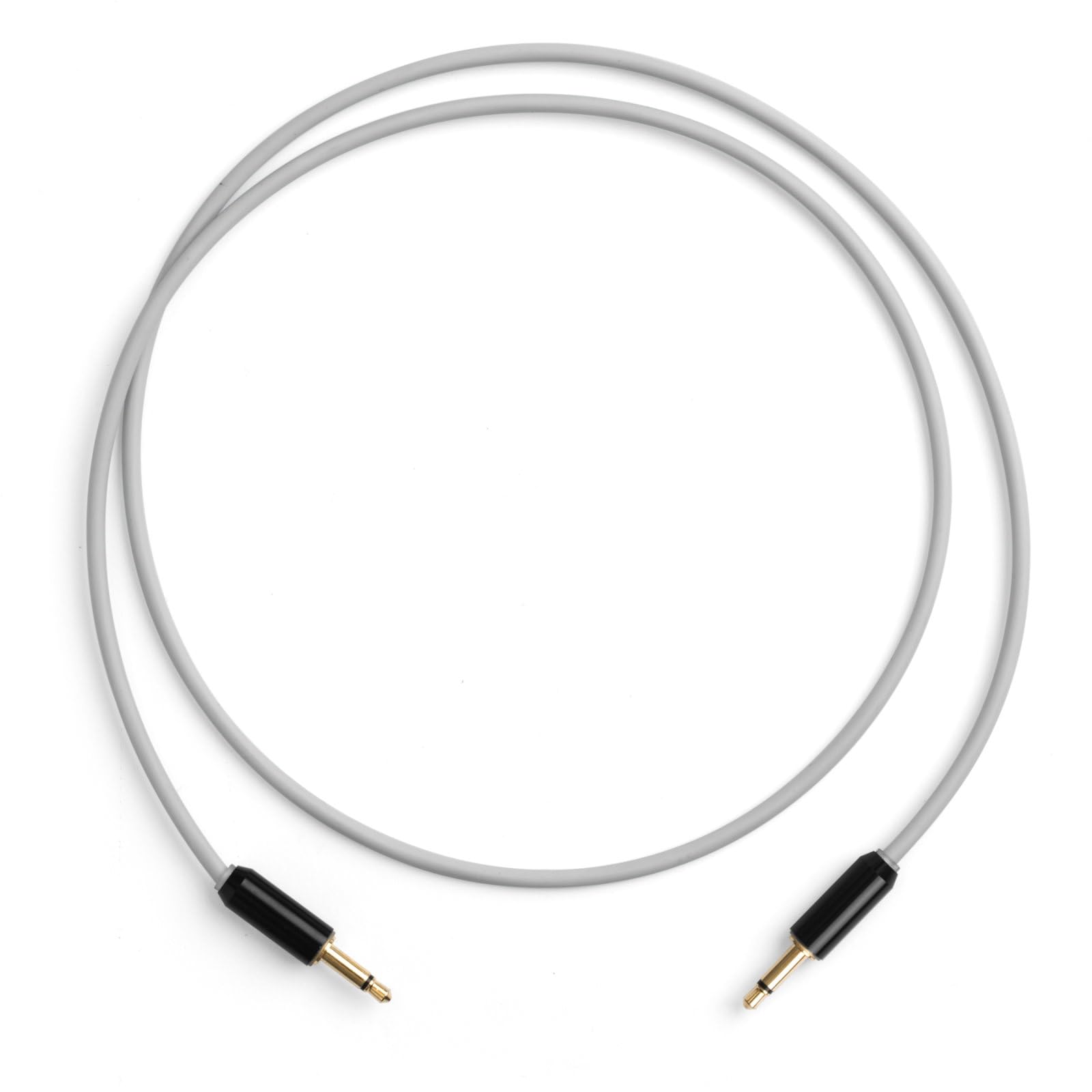 MyVolts Candycords Halo LED patch cables 2-pack, straight mini mono jack to straight mini mono jack, 50cm, Powder Grey