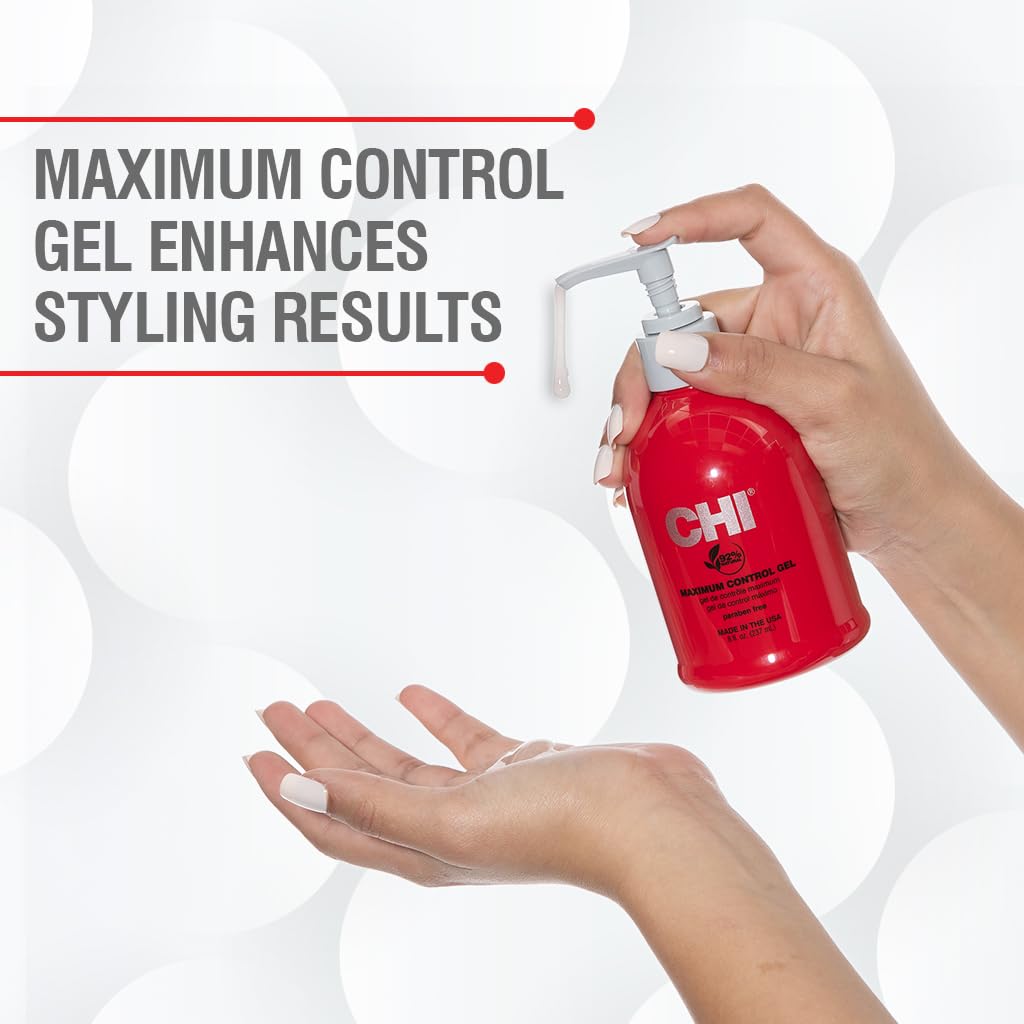 CHI Infra Gel, Firm Hair Gel To Protect From Heat Styling, Provides Shine & Control to Hair, Sulfate & Paraben-Free, 8 Oz