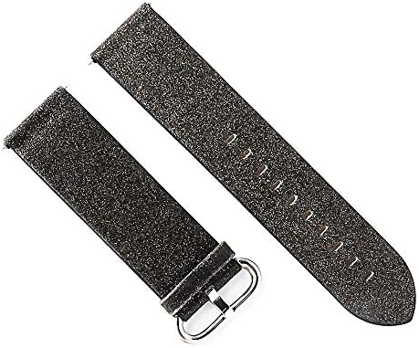 Junshion Bling Shiny Luxury Genuine Leather Replacement Watch Band Bracelet Strap for Samsung Galaxy Watch 46mm