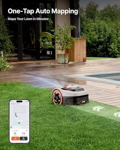 Segway Navimow i205 AWD Mähroboter ohne Begrenzungskabel mit Garage S, Empf. 500 m², Allradantrieb für Steigungen bis zu 45%, EFLS NRTK+Vision, Keine RTK-Antenne erforderlich 4