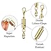30 Pcs Necklace Extenders+Magnetic Clasps Kit, Gold & Silver Stainless Necklace Extender and Strong Tone Magnetic Lobster Clasp, Adjustable Magnetic Jewelry & Bracelet Clasps/Chains Set for Women/Men