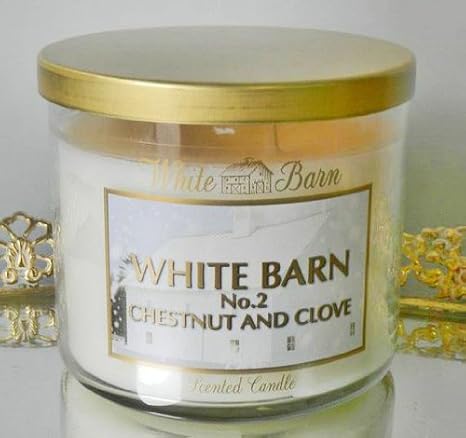 White Barn 4 Oz Small Candle White Barn Chestnut Clove Amazon