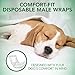 Vet's Best Vet’s Best Comfort Fit Disposable Male Dog Diapers | Absorbent Male Wraps with Leak Proof Fit | Small, 12 Count