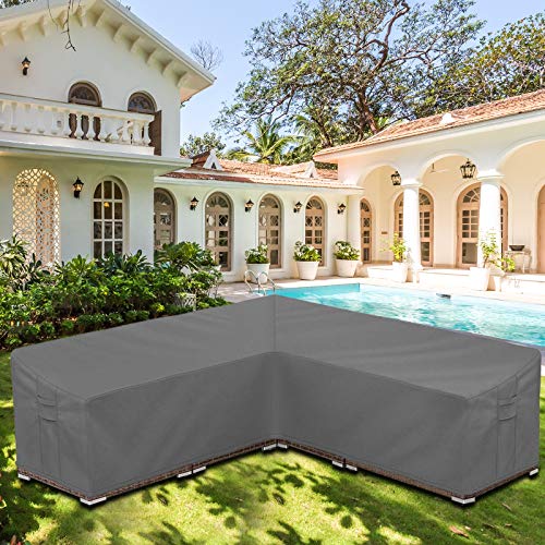 STARTWO Outdoor V Shaped Sectional Sofa Cover,Heavy Duty Waterproof