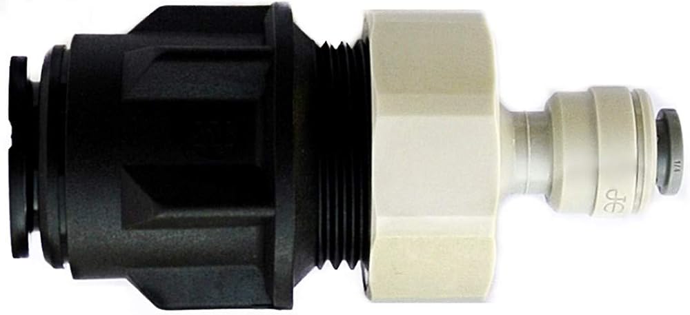 John Guest 15mm to 1/4 Inch Pushfit Straight Adapter Fridge Water Filter Pipe