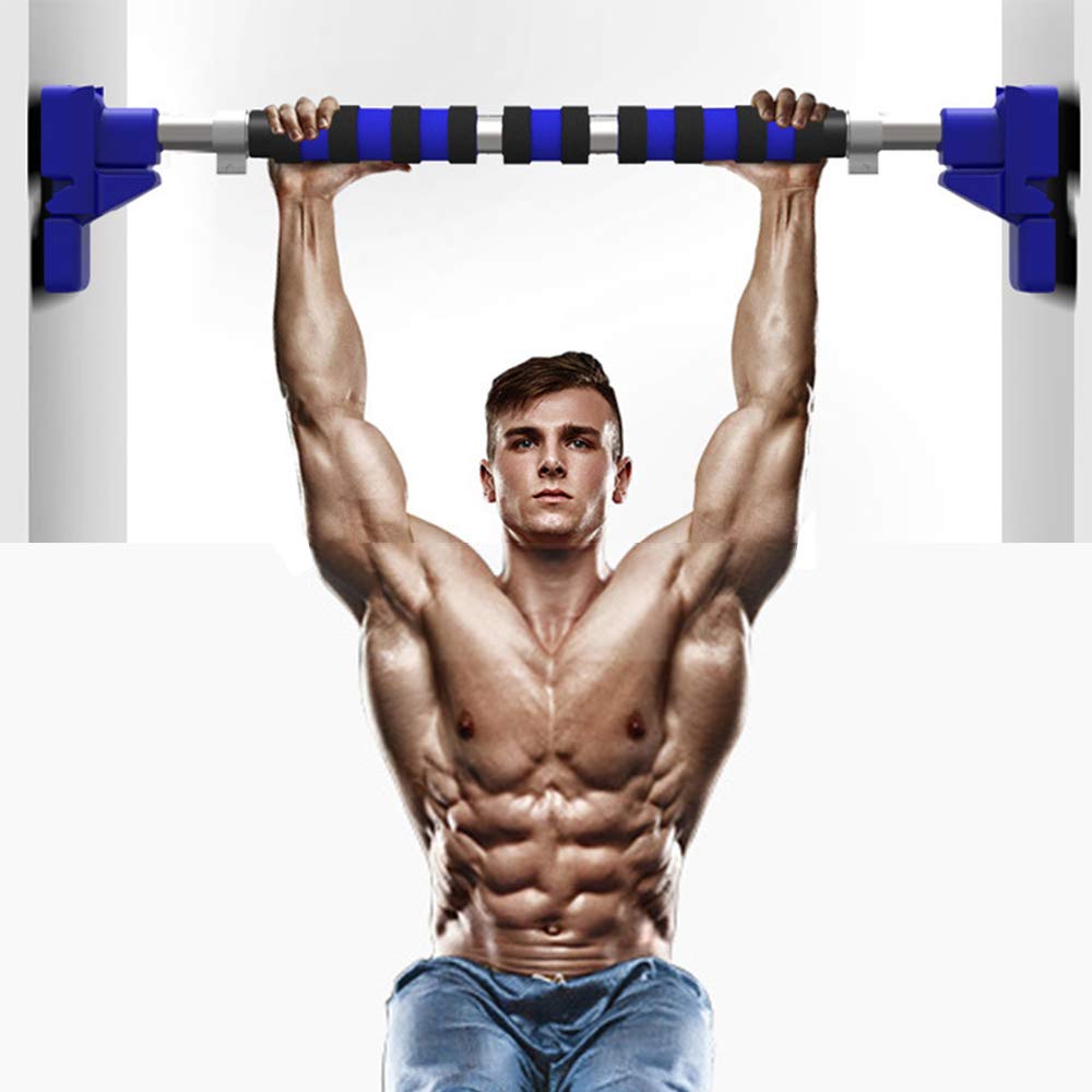 Shidekaifa Door Way Chin Up and Pull Up Bar, No Screws Chin Up Bar with Locking Mechanism, Door Corridor Aisle Wall Horizontal Bar for Home Gym Exercise Fitness, 28''-51''