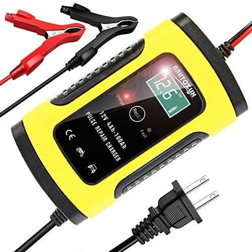 バッテリー充電器 バッテリーチャージャー メンテナンス充電器 大電流 6a 12v専用 全車種適用 マイクロプロセッサ制御 プロ自動切り替えモード ショート保護 逆接続保護 過充電保護 過熱保護 パルス修理充電 コネクタ付属 操作簡単 日本語取り扱い説明書付き