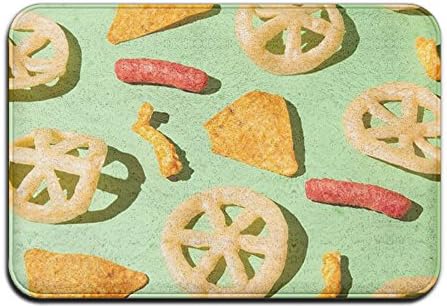 Grilled Cheese Funny Comfortable Point Plastic Anti-slip Base Slip-resistant 15.7'' W?23.6'' L Environmental Small Door Mat Rectangular Doormat
