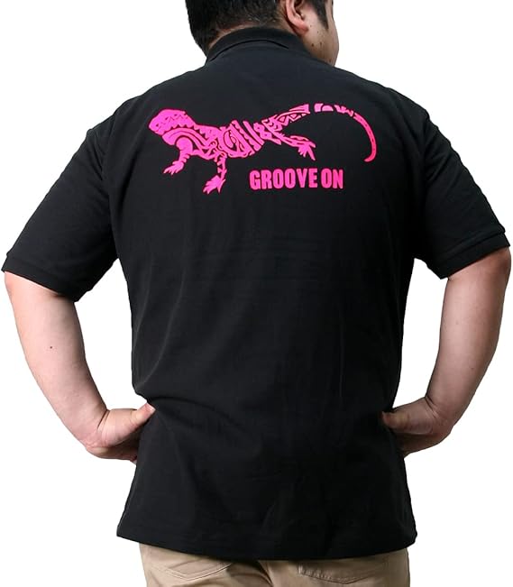 Amazon グルーブオン Grooveon ポロシャツ メンズ 4l 5l 大きいサイズ トカゲ ブランド ロゴ プリント 半袖 サーフ系 カジュアル おしゃれ カットソー Gosp4604 Big ポロシャツ 通販