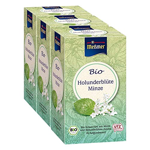 Messmer Bio Holunderblute Minze 3er Pack Amazon De Lebensmittel