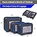 Tripley Compression Packing Cubes with Space-Saving Double Zipper, Set of 3 Durable Compression Cubes (Grey / White)