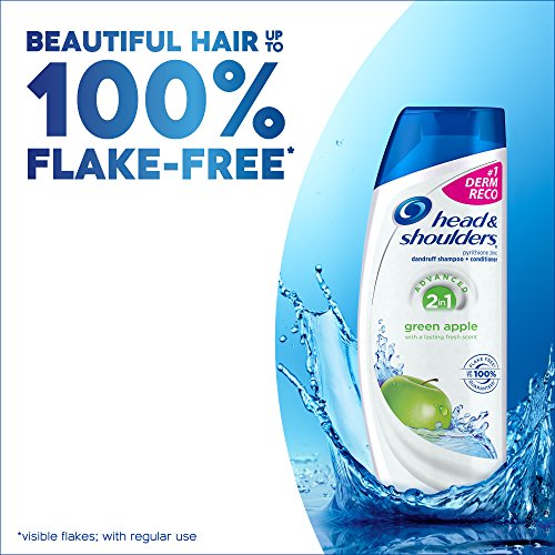 Head and Shoulders Green Apple 2-in-1 Anti-Dandruff Shampoo + Conditioner 8.45 Fl Oz (Pack of 6) (Packaging may vary) - Thumbnail 2