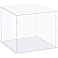MECCANIXITY Acrylic Display Case Box Clear Dustproof Protection Showcase 14.1x14.1x14.1 Inch for Collectibles Display