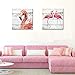 K-Road Flamingo Canvas Wall Art Painting Animal Picture Frame Bathroom Poster Vintage Room Decor 12