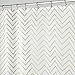 mDesign Sketched Decorative V-Pattern Fabric Shower Curtain - 72