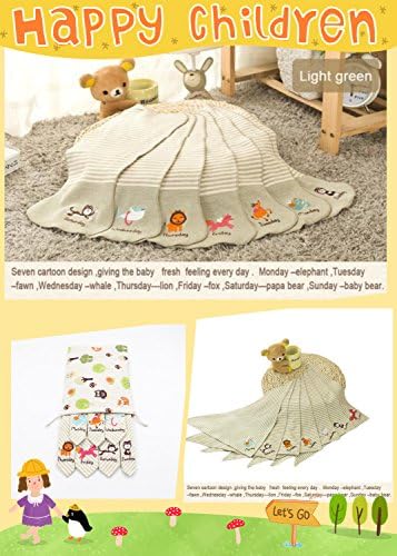 Baby Bibs And Burp Clothe Sets - Moms Best Love For Little Lovely Drooling And Teething / Baby Burp Spit Out / Baby Body Sweats - 14 Pack One Week Gift Bag - Colored Organic Cotton (Green Stripes)