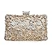 Womens Beaded Crystal Clutch Rhinestone Evening Bag Wedding Bridal Prom Purse,Gold-1.