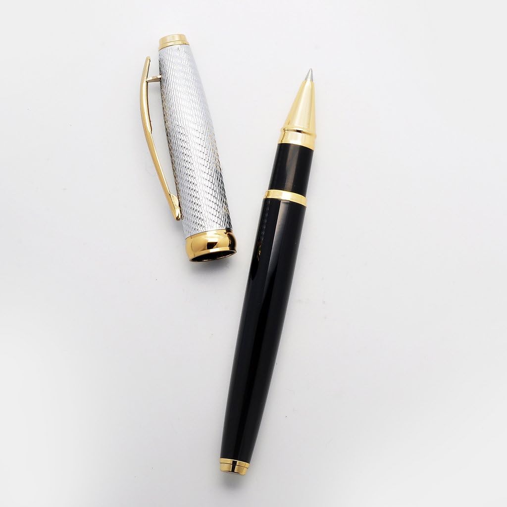 LACHIEVA LUX Elegant Metal Rollerball Pen with Germany Schneider TOP 850 Refill, Nice Pen Gift for Man (Black/Gold Color) - Image 5
