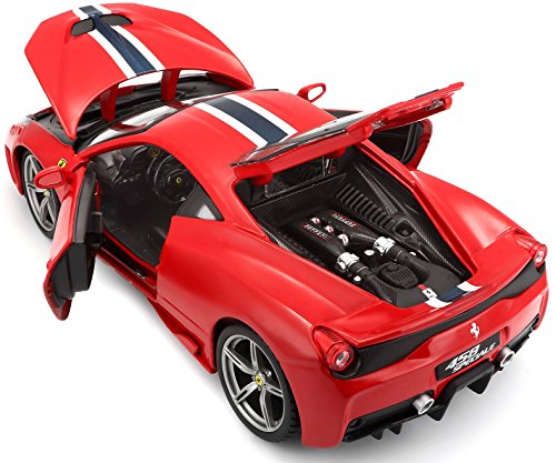 Bburago 1:18 Scale Ferrari Race and Play 458 Speciale Diecast Vehicle (Colors May Vary) - Thumbnail 2