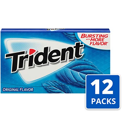 Trident Original Flavor Sugar Free Gum - with Xylitol - 12 Packs (168 Pieces Total)