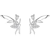 Qings Fairy Stud Earrings 925 Silver Fashion Personality Trendy Ear Studs Gifts for Women
