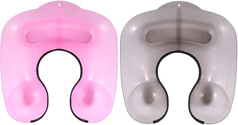 Amazon Heallily 2ピースヘアシャンプーとリンストレイモバイルヘアウォッシュボウルポータブルサロンホームシャンプー ヘアウォッシュシンク浴槽トレイヘアスタイリングパーマ美容用品黒ピンク ソープ シャンプー用ディスペンサー ホーム キッチン オンライン通販