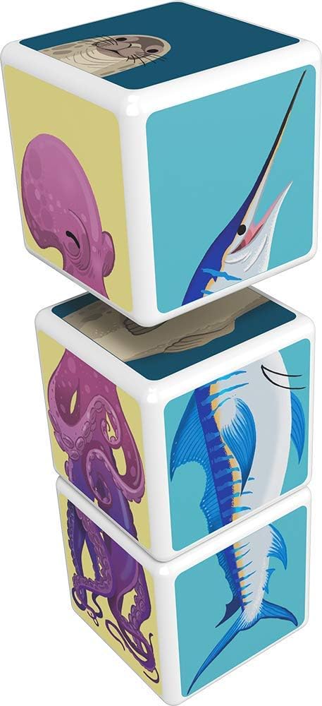 Geomag Stacking Cubes, Ocean Theme, Magnetic Construction Blocks, For Ages 1-5 Years, Multicolor, Small - Image 4