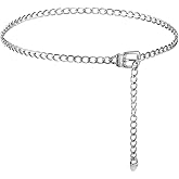 ElevateTech Women's Waist Chain Silver Metal Belly Chain Belt Adjustable Plus Size Chains Body Cute Decorative Accessories