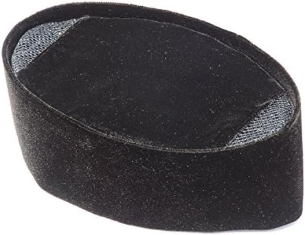 Awing® Solid Black Velvet Peci Songkok Peci Muslim Hats Kufi Vented Top Indonesian/Malay 8-cm Tall