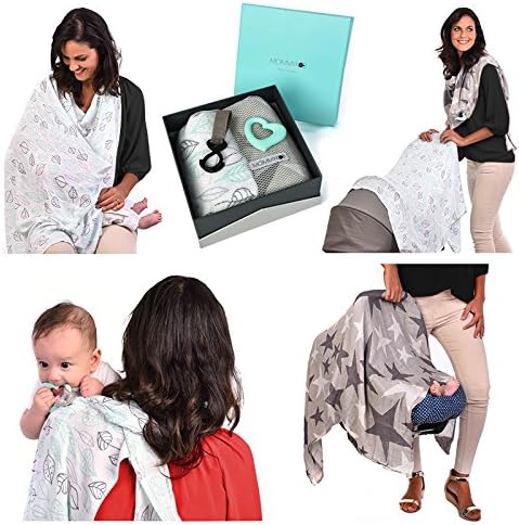 Multi-use Swaddle Nursing Cover Blanket Set Perfect Baby Shower Gifts