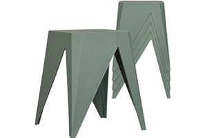 ISL Furnishings InterSpaceLiving Zuho Multi-Use Stool (4, Smoke Green)