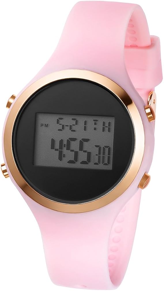 girls pink digital watch